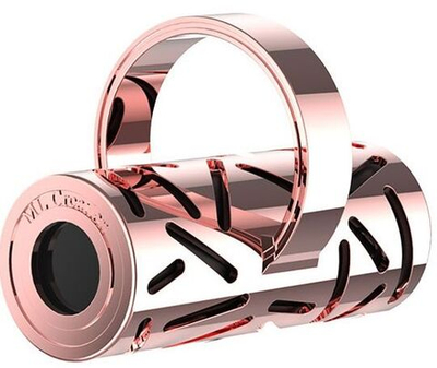 Черная вибропулька на палец Gold Finger в металлическом корпусе (Цвет: черный)