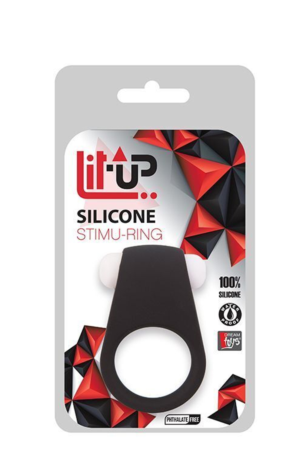 Чёрное эрекционное виброкольцо LIT-UP SILICONE STIMU RING 4 BLACK (Цвет: черный)