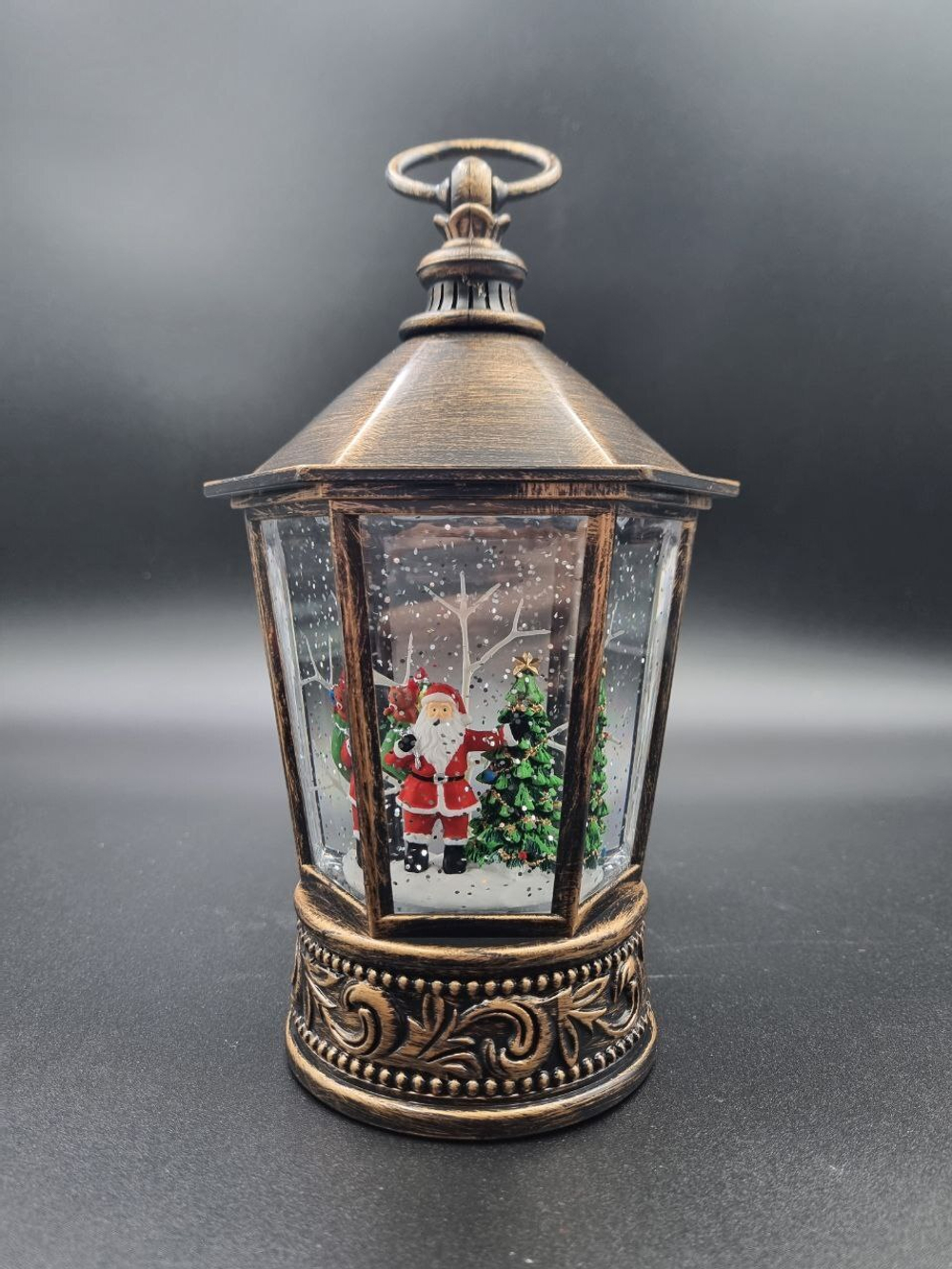 Фонарь новогодний светящийся Снеговик/Дед Мороз/Елочка сеть/батарейки 25см QW41