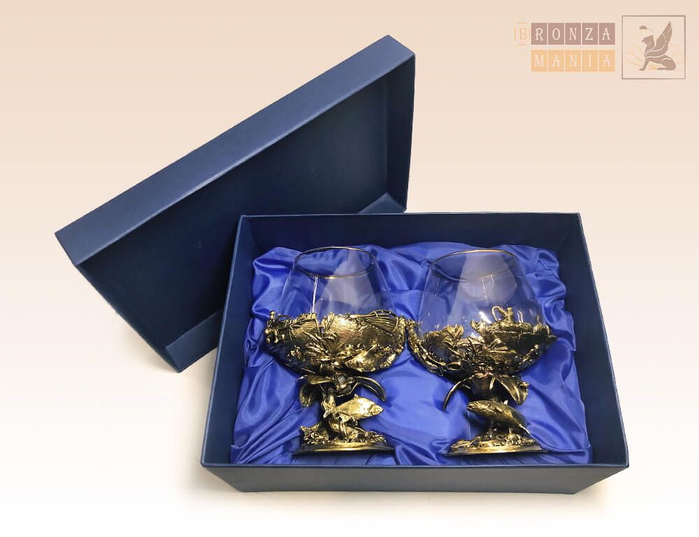 коробка на 2 бокала - Коньяк