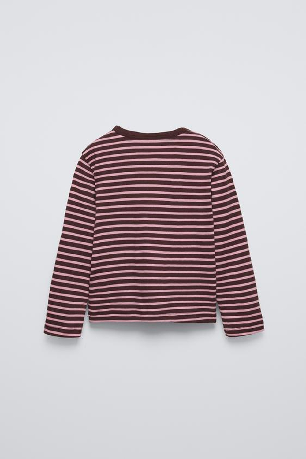 ZARA ФУТБОЛКА В ПОЛОСКУ, РОЗОВЫЙ/БЕЛЫЙ