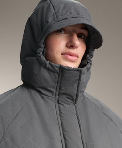 Oysho Водонепроницаемая длинная утепленная куртка FELLEX® AEROGEL 3K, антрацитово-серый