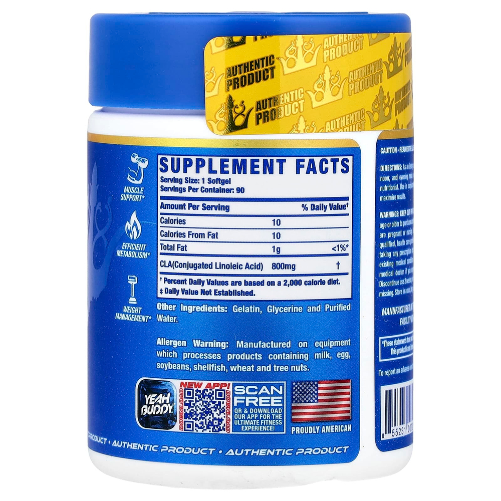 Ronnie Coleman, Vital Series, CLA XS™, 90 капсул (800 мг в 1 капсуле)