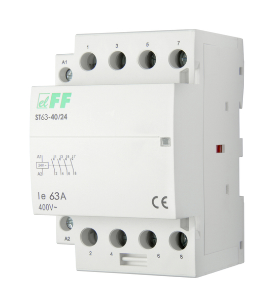 Контактор модульный ST-63-40/24 63А 4NO 24В АС F&F