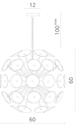 Подвесная люстра Divinare D'ARIA 9821/15 SP-9