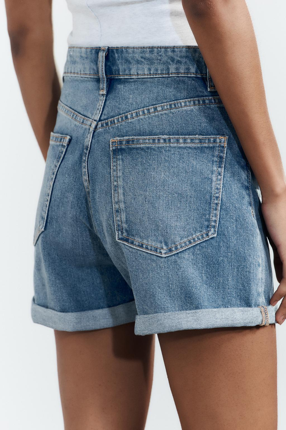 Шорты trf mom fit с высокой посадкой