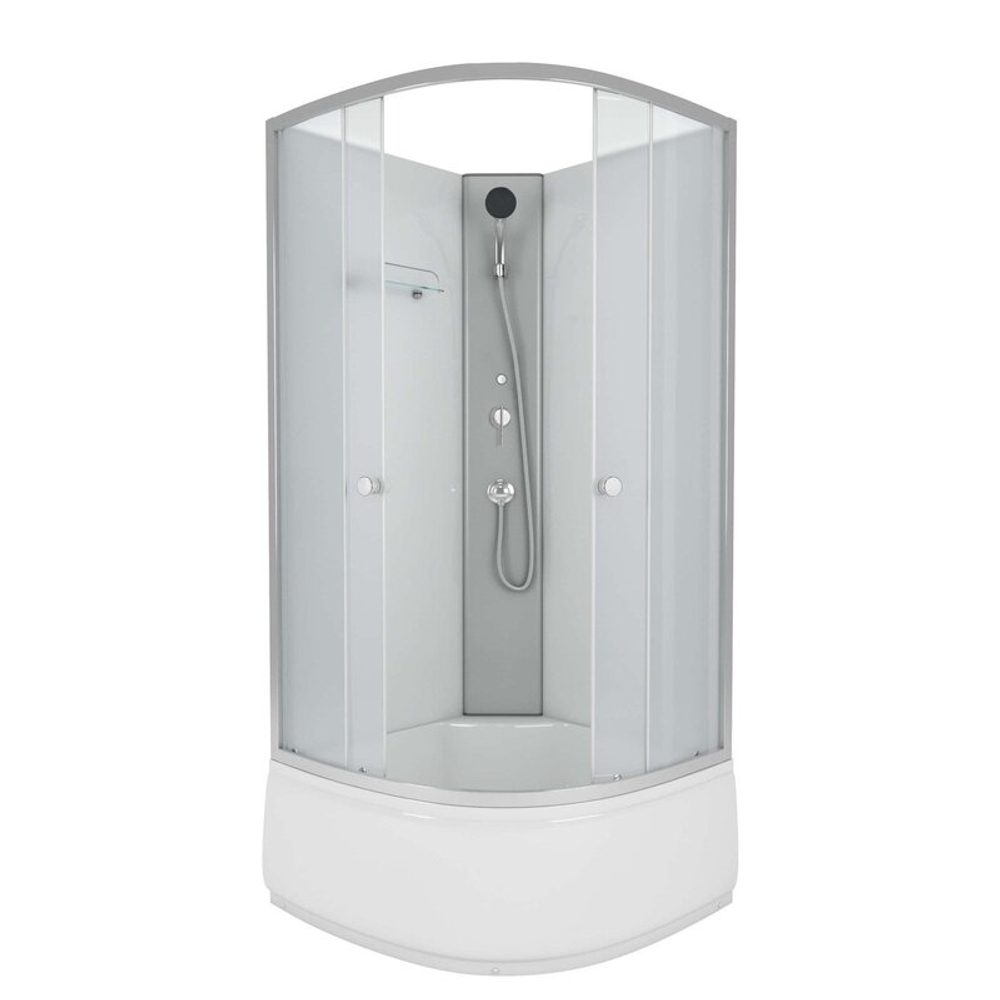 Душевая кабина Niagara Eco E80/40/MT/BK (80х80х195) высокий поддон(40см),стекло матовое,4 места