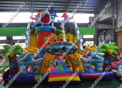 Коммерческий надувной батут "На морском дне" 15*7*8 м