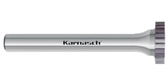 Борфреза твердосплавная Karnasch форма F (парабола с закругленной головкой), 3х6х3х38 мм, универсальная насечка HP-3, без покрытия, арт. 11.3051-007