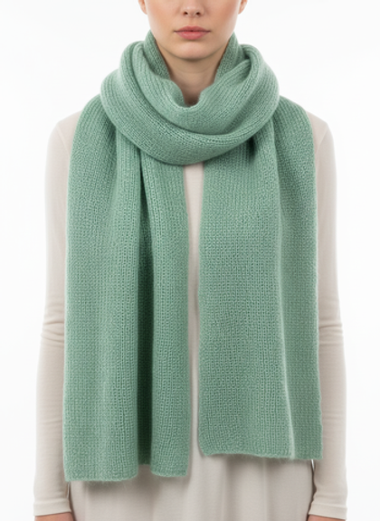 Шарф из кид мохера на шелке, мягкий тиффани