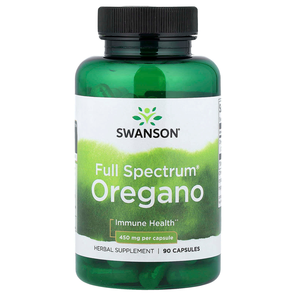 Swanson, Full Spectrum®, орегано, 450 мг, 90 капсул