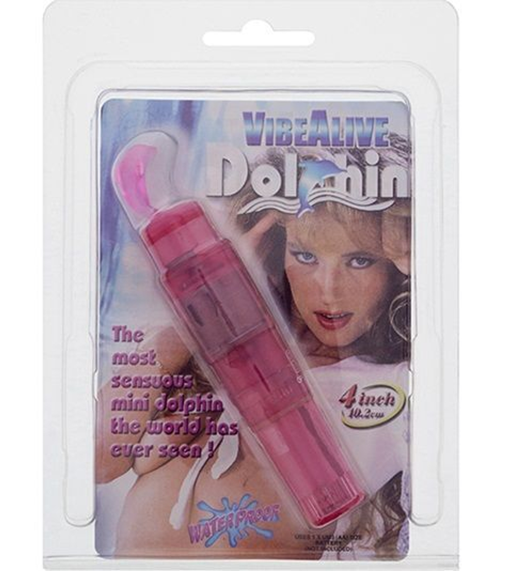Розовая виброракета VIBE ALIVE DOLPHIN MINI MASSAGER (Цвет: розовый)