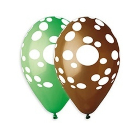 Шар (14"/36 см) Шелкография пастель, Пятна Динозавра 25 шт.