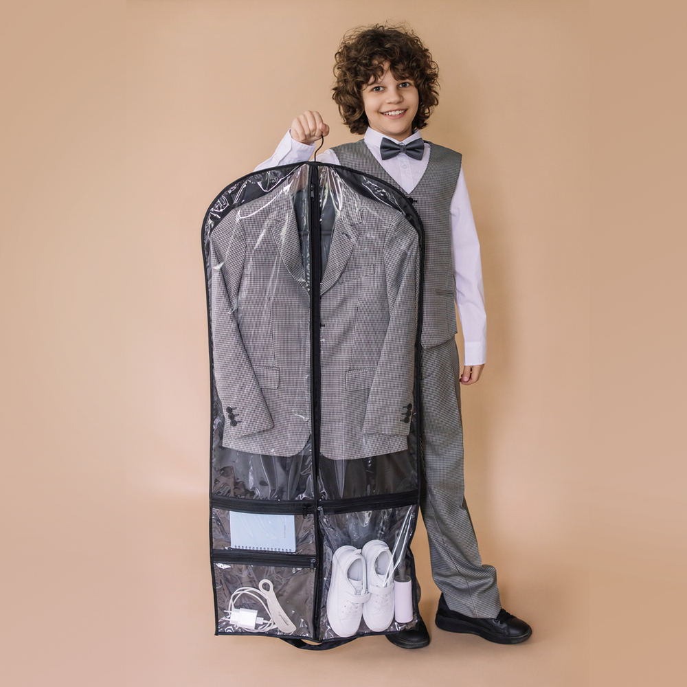 Детский чехол с карманами 110х50, влагостойкий. Never give up