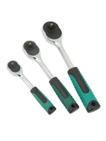 Набор трещоток 1/2" 260 мм, 3/8" 210 мм, 1/4" 165 мм из 3 шт