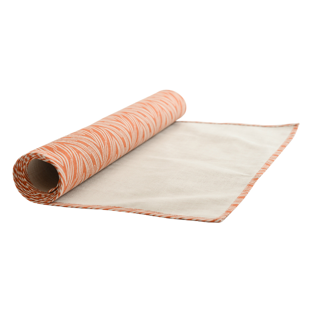 Дорожка на стол из хлопка с графичным принтом Колосья Russian North 45х150 Tkano