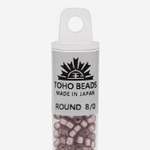 Японский бисер TOHO Round 8/0 (№26F), с внутренним серебрением, прозрачный матовый