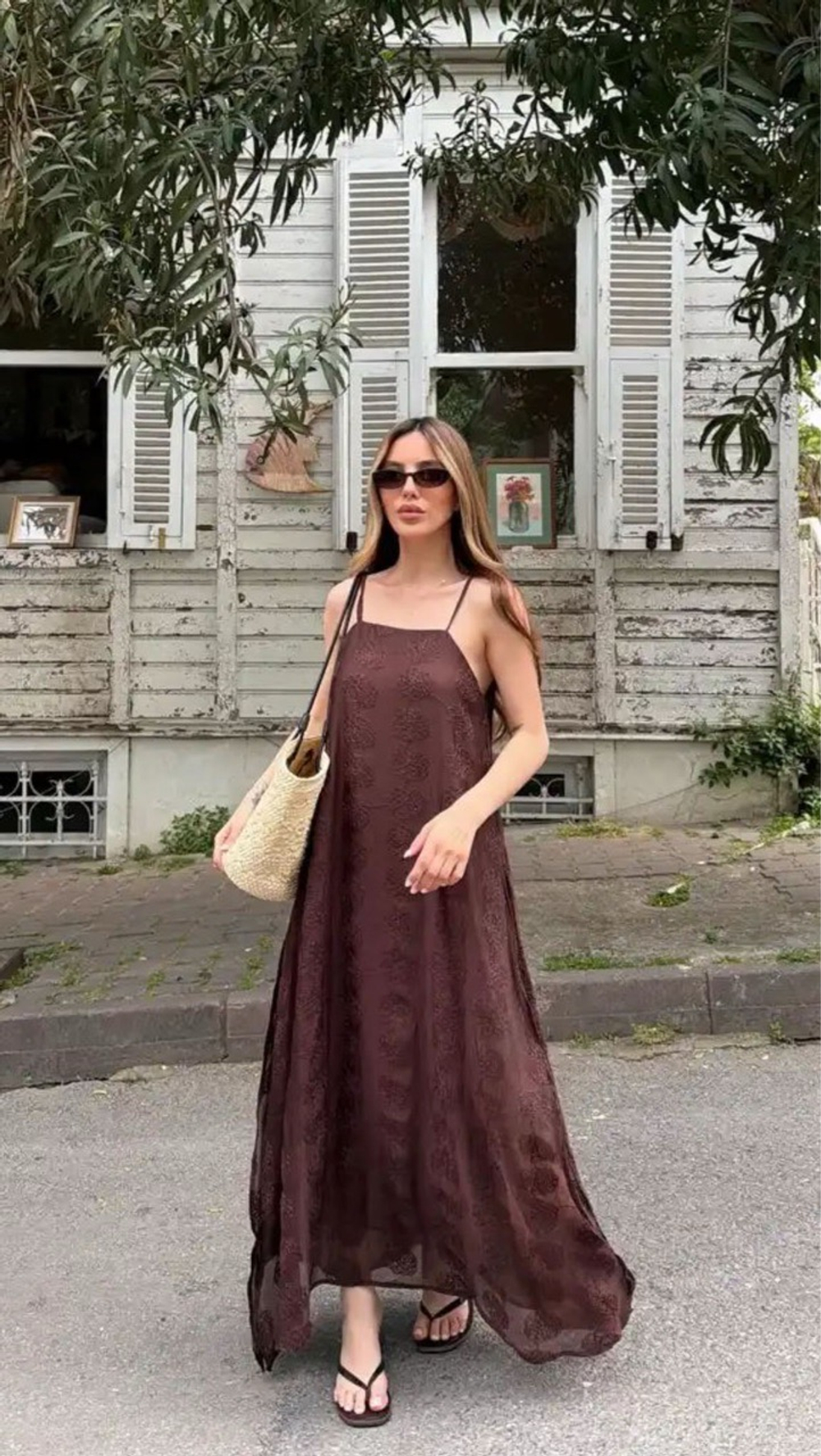 Платье шифоновое с вышивкой
