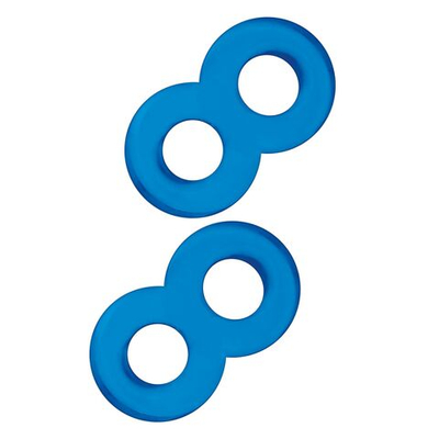Комплект из 2 эрекционных колец-восьмерок 2-Pack Duo Cock And Ball Stamina Enhancement Ring (Цвет: голубой)
