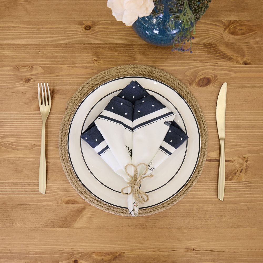 НАБОР САЛФЕТОК ИЗ 2-Х ШТ "FAMILY FARM" ,40Х40СМ,СИНИЙ,100% ХЛОПОК,ТВИЛ