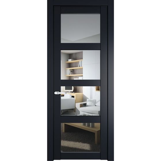 Межкомнатная дверь эмаль Profil Doors 2.4.2PD нэви блу остеклённая