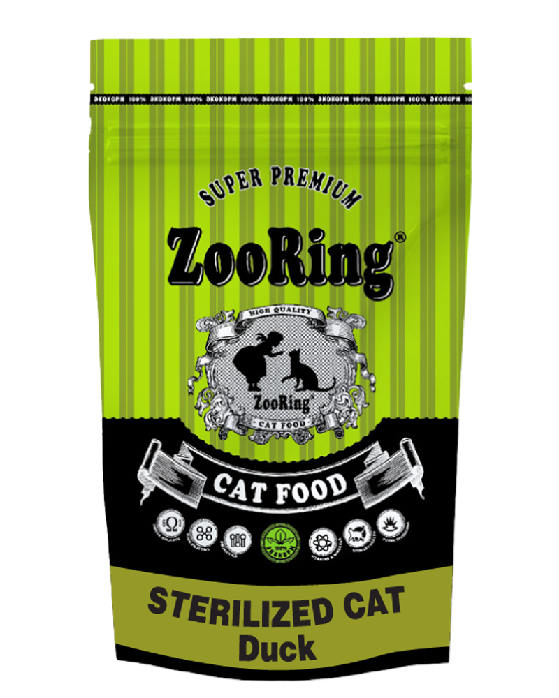 Zooring Sterilized Cat Duck 0,35кг