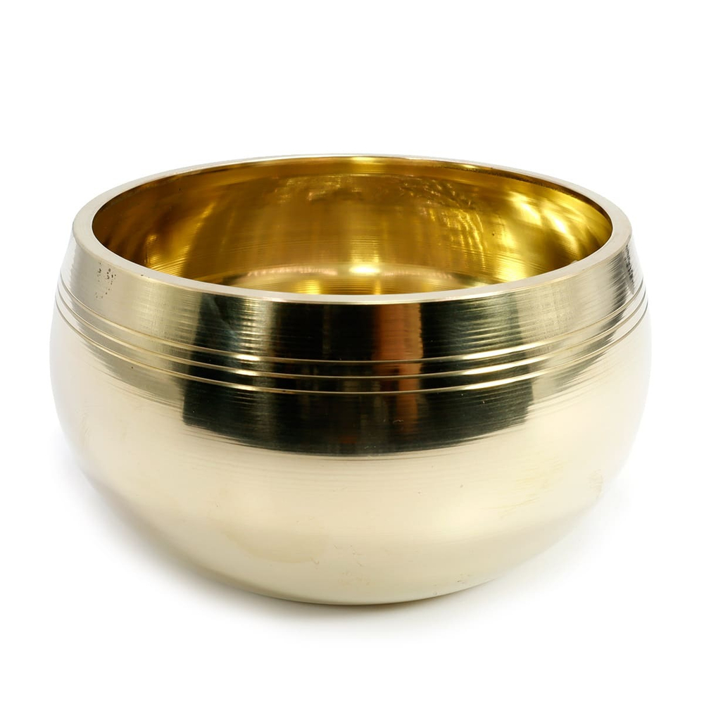 Чаша поющая с барельефом 7 металлов d-12 см 401-600 г Для восстановления ауры цвет золотистый Gold