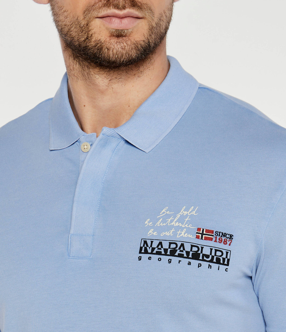 Поло Napapijri - голубой(NP0A4HPX)