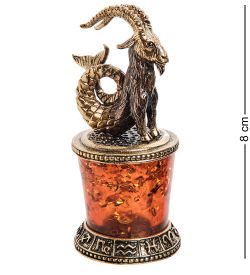 Народные промыслы AM-2772 Фигурка «Знак зодиака-Козерог» (латунь, янтарь)