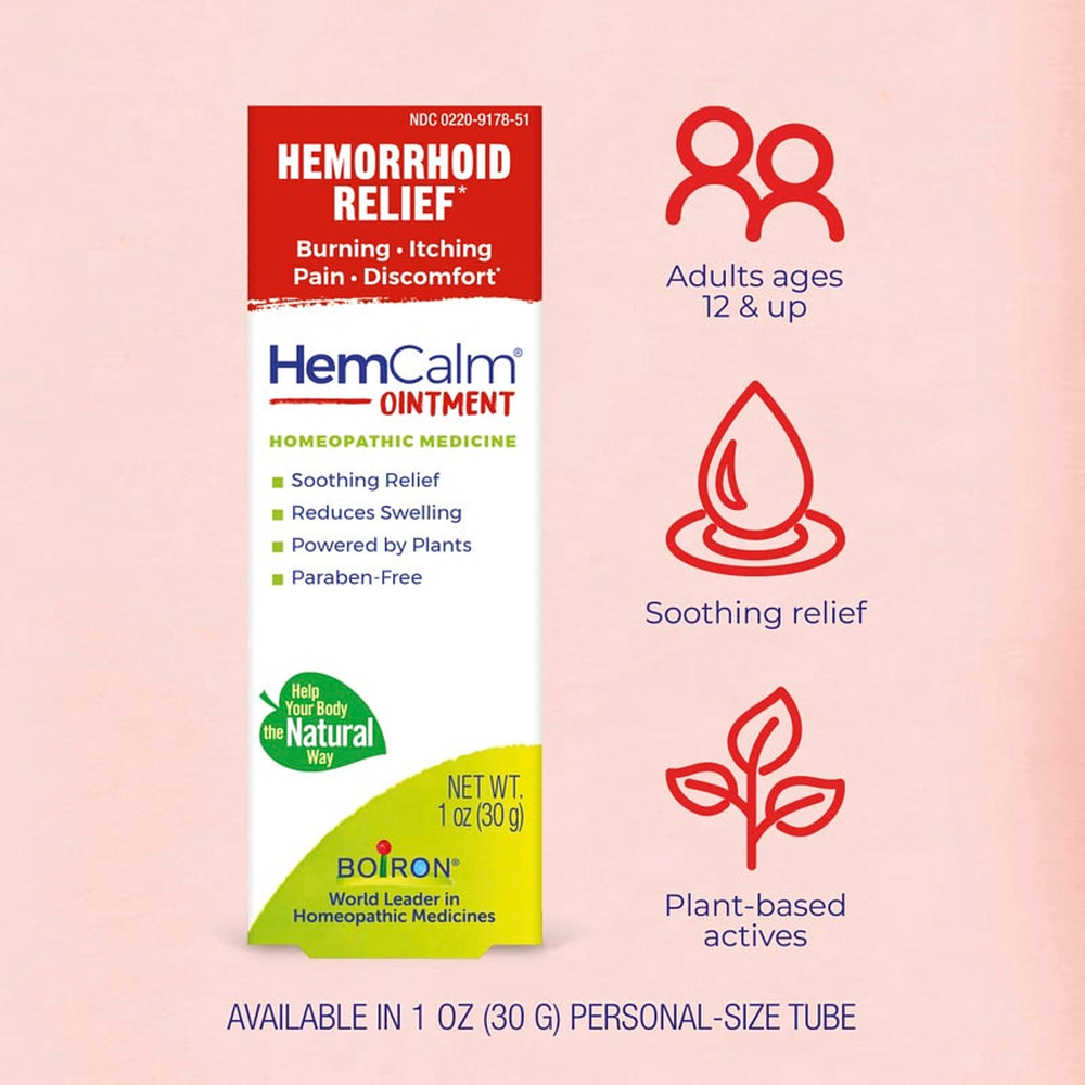 Boiron, HemCalm™, мазь от геморроя, 30 г (1 унция)