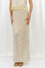 Юбка из пайеток макси