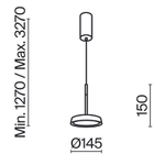 Подвесной светильник Maytoni MOD041PL-L15WG3K