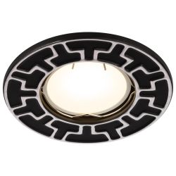 ST5 CH/BK Светильник ЭРА штампованный MR16,12V/220V, 50W черный/хром | Штампованные встраиваемые светильники