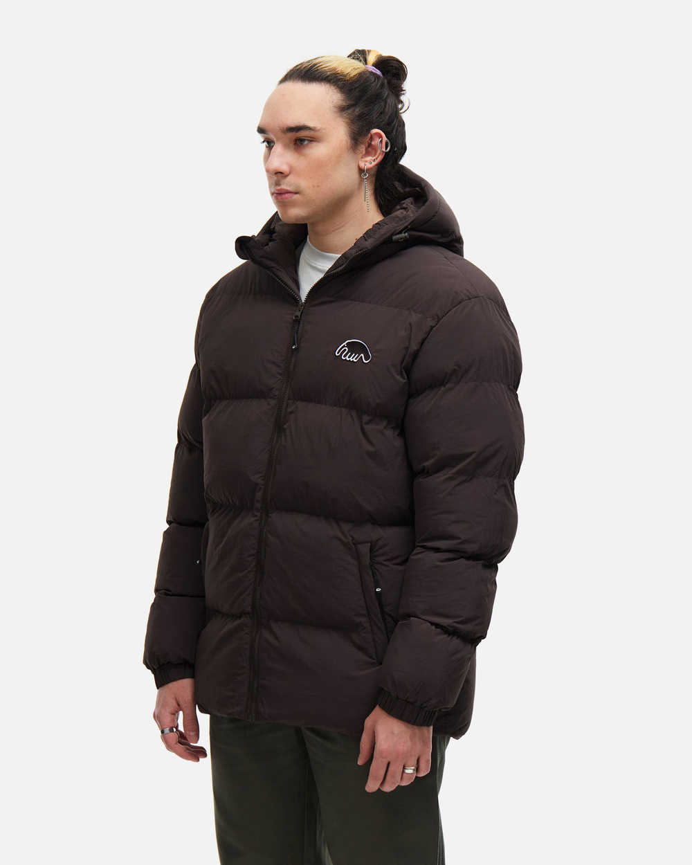 Пуховик ANTEATER Downjacket-HoodedCrispy-Brown