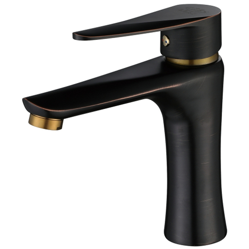 Смеситель для раковины 35к ПРОФСАН ПСМ-301-5 "STEEL BLACK" литой ЧЕРНЫЙ-БРОНЗА