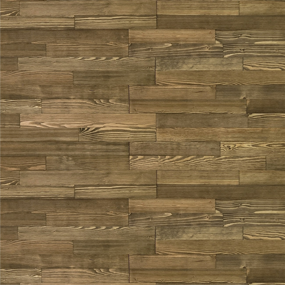 Стеновая панель из амбарной доски декор Орех