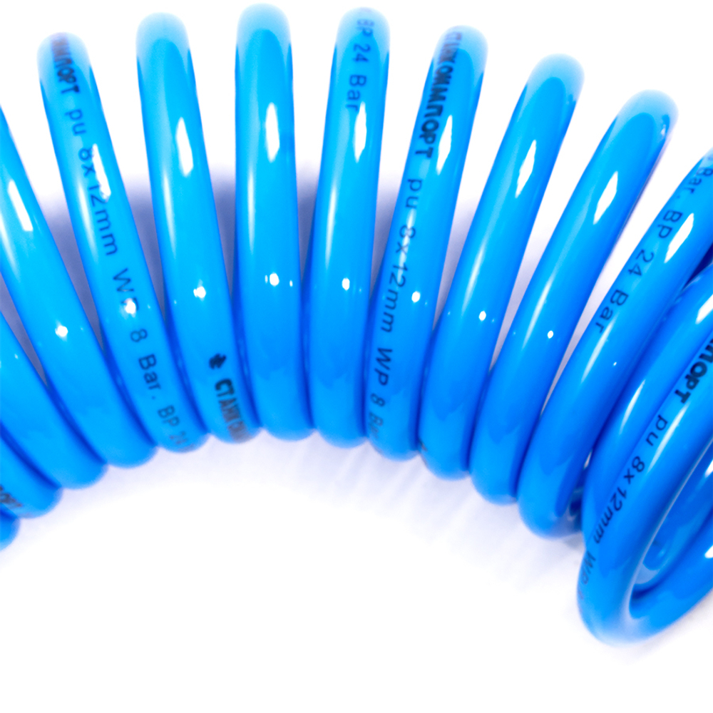 HS081210 воздушный шланг спиральный 08/12 мм 10 метров