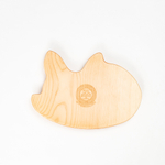 Менажница деревянная из сибирского кедра для подачи блюд и закусок с гравировкой "ЛИСИЦА". MG109