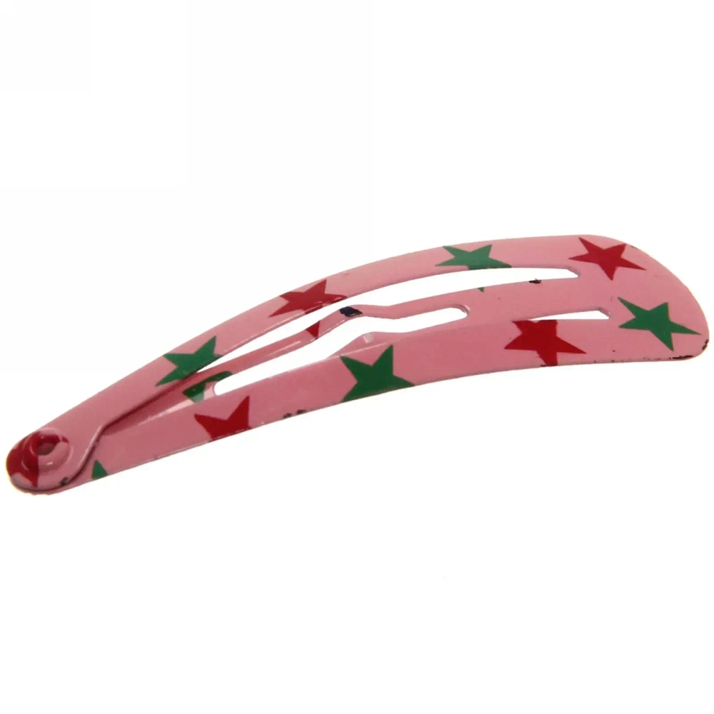 Зажимы для волос детские 10шт «ЭЛЬСА», звёздочки, микс 5 цветов, 4.5см (блистер и пакет)