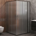 Душевой уголок Cezares Molveno A 22 90+20 P GM 110х110 стекло рифленое/профиль оружейная сталь матовая