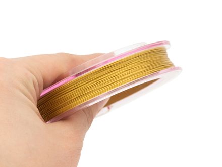 Тросик ювелирный 0,30мм, Gold "SAKULUX"