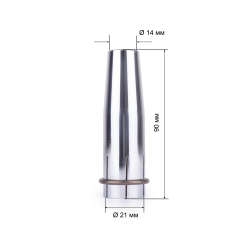 FoxWeld Сопло MIG-40 д.14мм сильно конич. (145.0127/MC0268, пр-во FoxWeld/КНР)