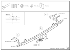 Оцинкованный фаркоп на Hyundai i10 2008-2013 (без электрики), Galia H075A