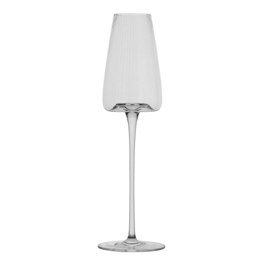 Бокал-флюте для шампанского 230 мл "Zie Optical" d 4 см h26,1 см оптические грани P.L. - BarWare [6]