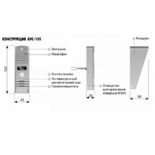 Вызывная панель аудиодомофона AVC-105 (медь)
