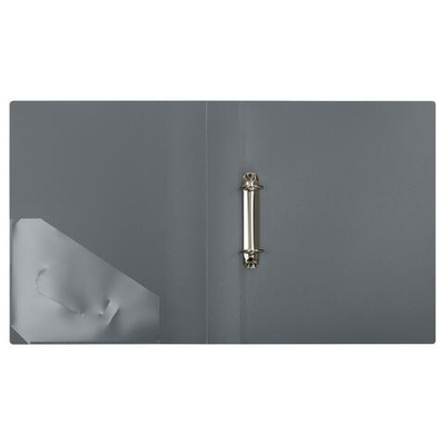 Папка на 2 кольцах А4 700мкм, серая "Стандарт" (Стамм)