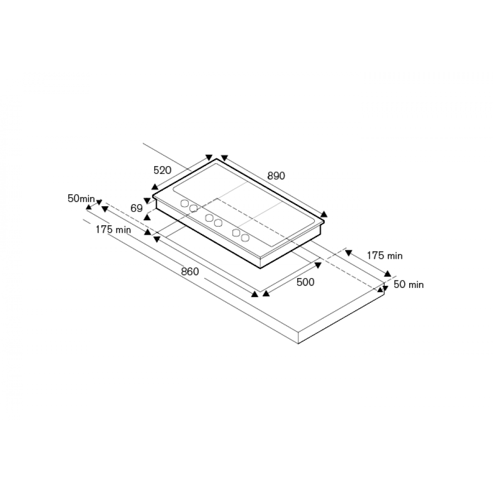 Комбинированная варочная панель Bertazzoni PM3630GX