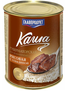 КАША ГЛАВПРОДУКТ РИСОВАЯ С ГОВЯДИНОЙ ГУБЕРНАТОРСКАЯ ПО ДОМАШНЕМУ 340ГР