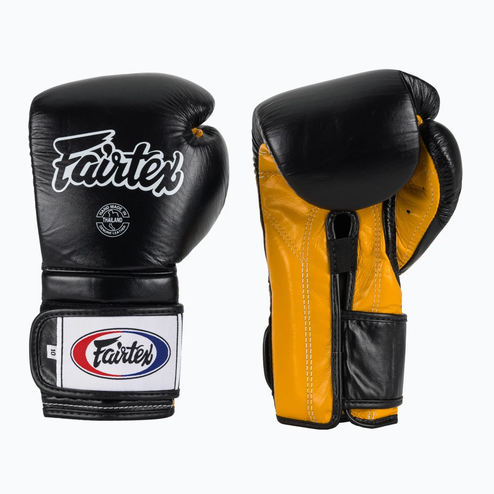 Боксёрские перчатки Fairtex Heavy Hitter's Mexican Style black/yellow