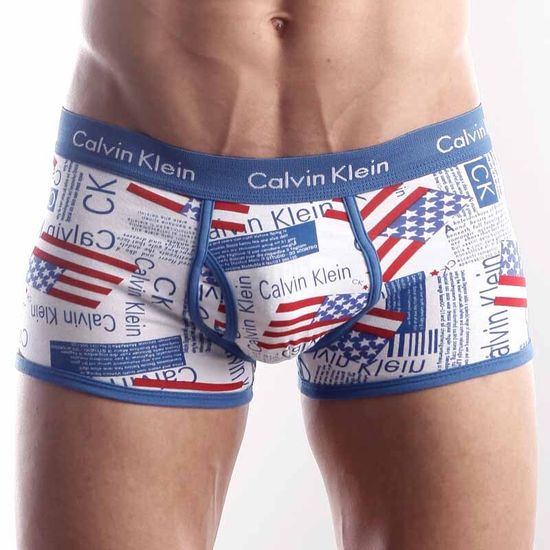 Мужские трусы боксеры Calvin Klein 365 print Blue America